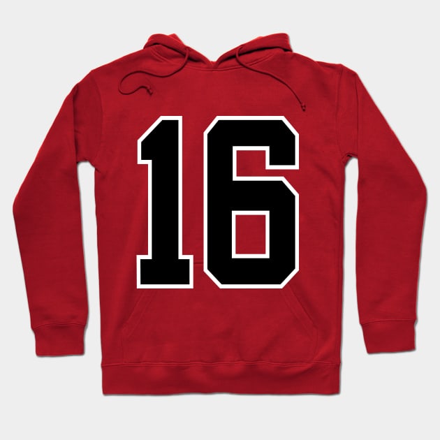 Number 16 Hoodie by colorsplash